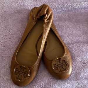 Tory Burch Tan Leather Loafers